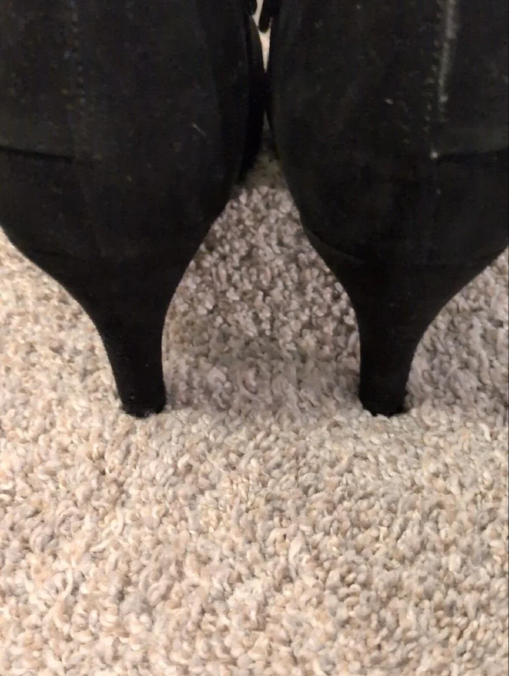 Bandalino Black Women's Suede Ankle Booties with Fold-Over Cuff